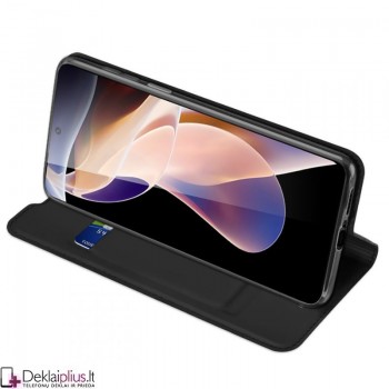 Dux Ducis dirbtinės odos viršelis - juodas (Xiaomi Redmi Note 11 Pro/11 Pro Plus)